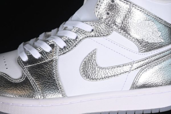 New Arrival AJ1 Mid Metallic Silver FN5031-10