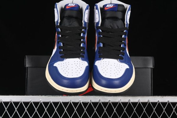 New Arrival AJ1 Retro High White Deep Royal Blue DZ5485-100