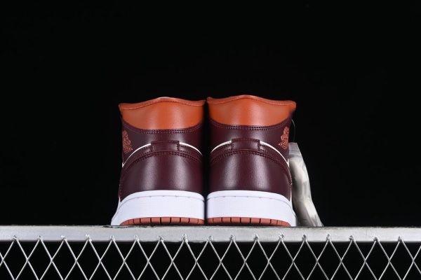 New Arrival AJ1 Mid Dusty Peach Night Maroon BQ6472-200