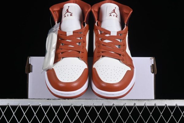 New Arrival AJ1 Mid Dusty Peach Night Maroon BQ6472-200