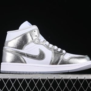 New Arrival AJ1 Mid Metallic Silver FN5031-10