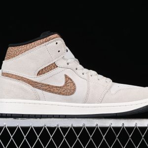 New Arrival AJ1 Mid Brown Elephant DZ4129-102