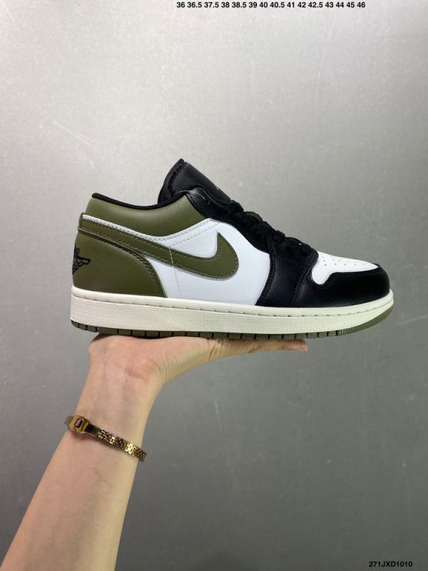 New Arrival AJ 1 Low Black Toe Medium Olive AJ3301