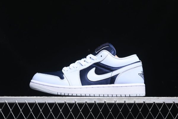 New Arrival AJ1 low cut culture sneakers navy blue silk FZ8778-044