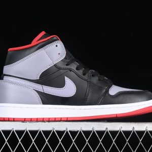 New Arrival AJ1 Mid Black Cement Grey Red Shoes DQ8426-006