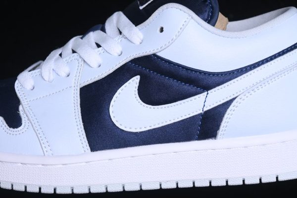 New Arrival AJ1 low cut culture sneakers navy blue silk FZ8778-044