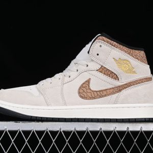 New Arrival AJ1 Mid Brown Elephant DZ4129-102