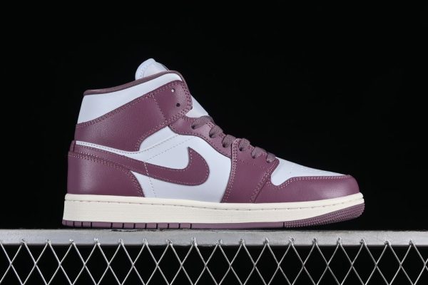 New Arrival AJ1 Mid Purple Trainers BQ6472-050