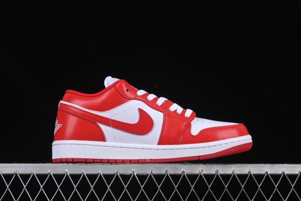 AJ 1 Low Red White 553558-166