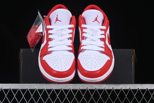 AJ 1 Low Red White 553558-166