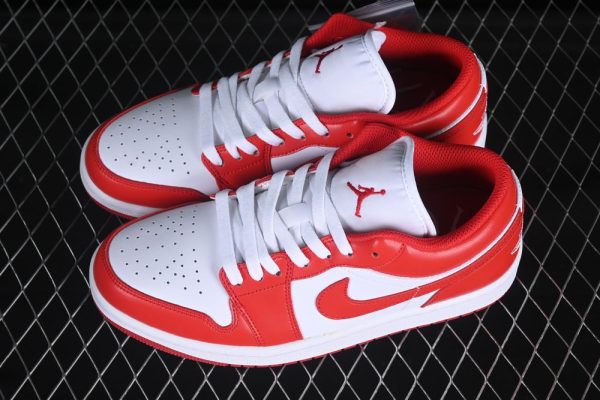 AJ 1 Low Red White 553558-166